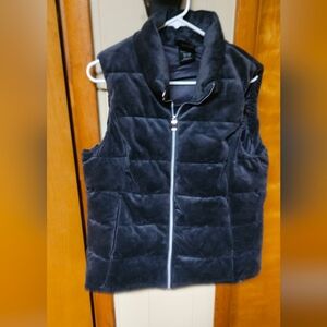 ZeroXposur Black Velour Quilted Jacket Label Detail